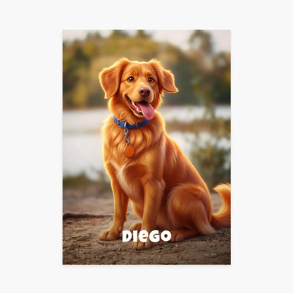 Affiche personnalisée - Portrait animal en style film d&