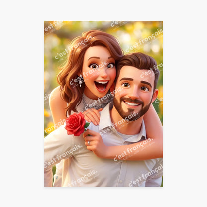 Affiche personnalisée - Votre photo portrait en style film d&
