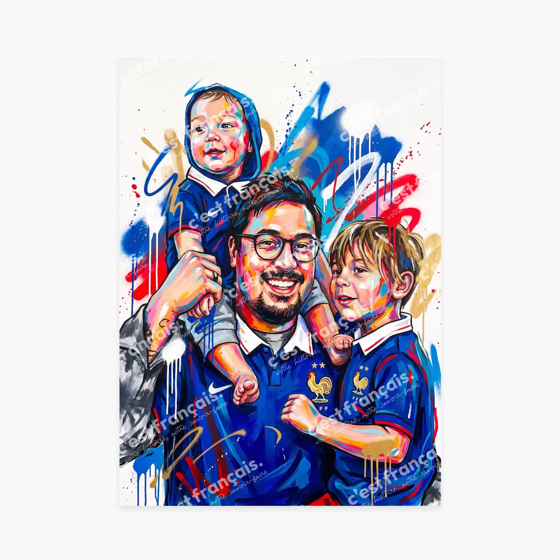 Affiche personnalisée - Votre photo en style urbain graffiti - Equipe de France