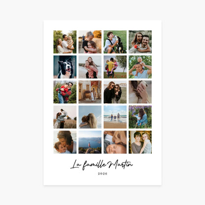 Póster personalizado - Collage de 20 fotos