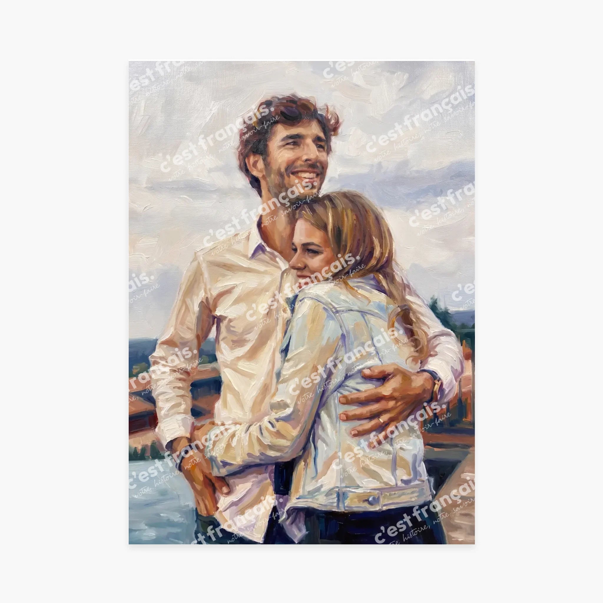 Affiche personnalisée - Votre photo en dessin style peinture à l&