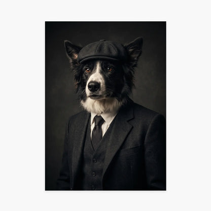 Affiche personnalisée - Portrait de chien Gangster Années 20