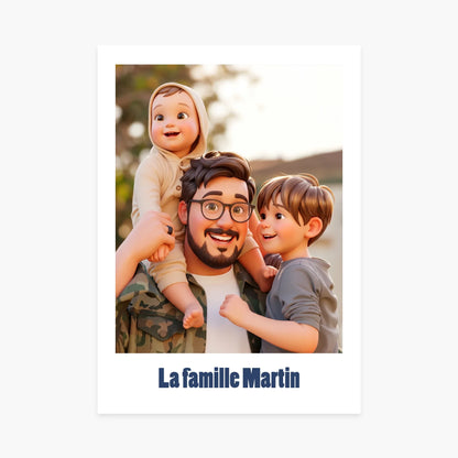 Affiche personnalisée - Votre photo portrait en style film d&