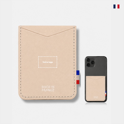 Porte-cartes smartphone personnalisable - Cuir recyclé éco-responsable