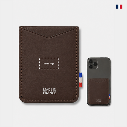 Porte-cartes smartphone personnalisable - Cuir recyclé éco-responsable