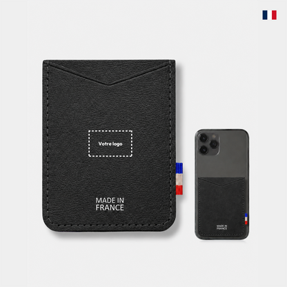 Porte-cartes smartphone personnalisable - Cuir recyclé éco-responsable