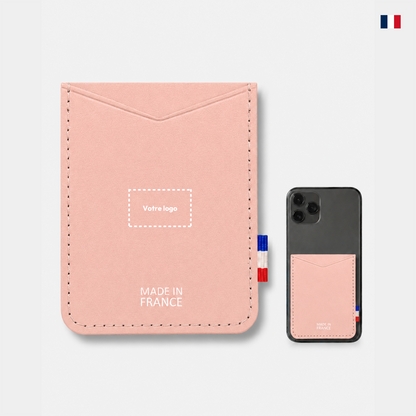 Porte-cartes smartphone personnalisable - Cuir recyclé éco-responsable