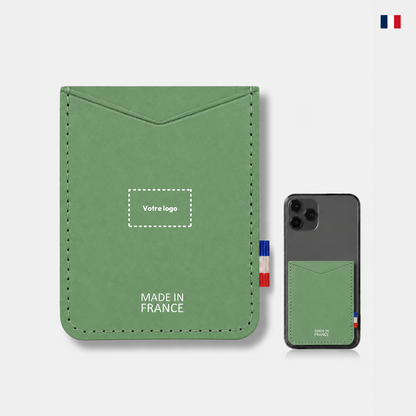 Porte-cartes smartphone personnalisable - Cuir recyclé éco-responsable