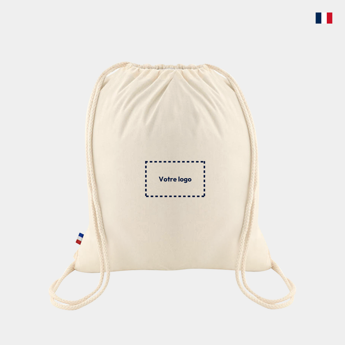 Sac à dos personnalisable - 100% coton tissé France