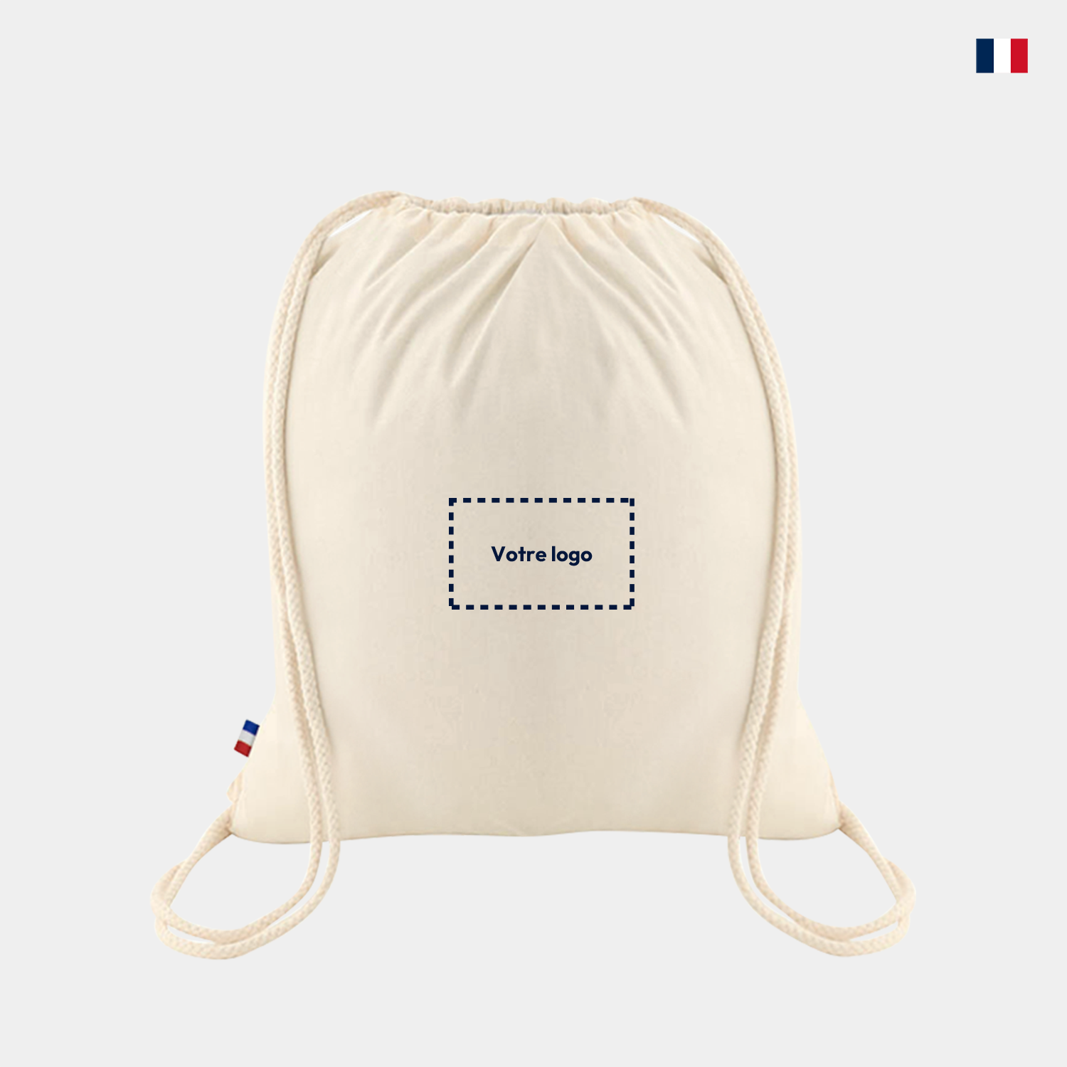 Sac à dos personnalisable - 100% coton tissé France