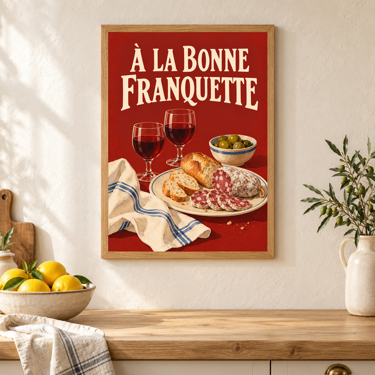 Affiche cuisine – À la bonne franquette — ambiance
