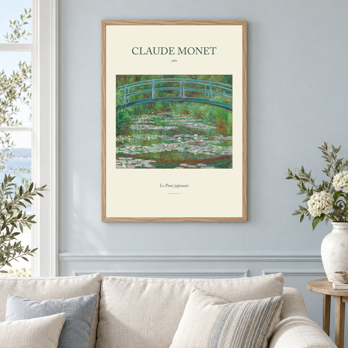 Affiche Claude Monet – Le Pont japonais — mise en situation