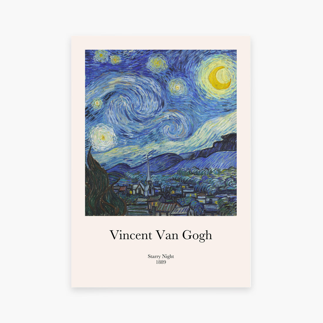 Affiche &quot;Starry night Van Gogh&quot; - cestfrancais.fr