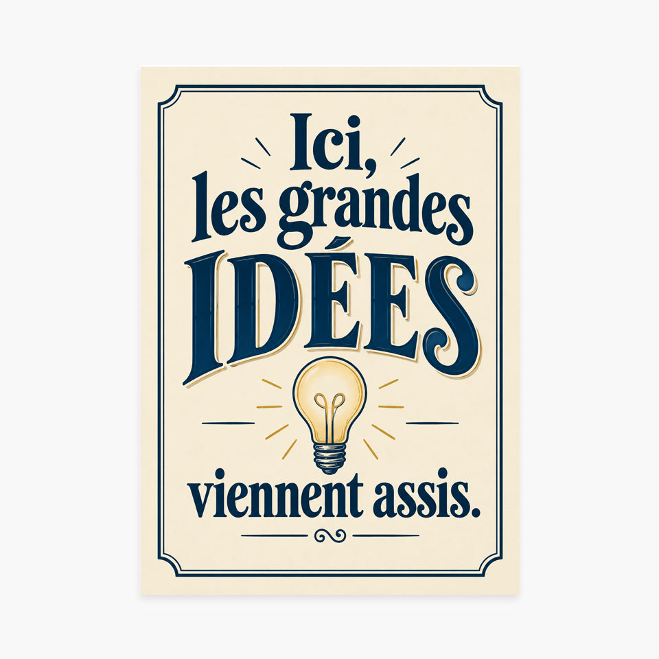 Affiche WC grandes idees – sans cadre
