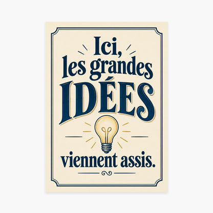 Affiche WC grandes idees – sans cadre