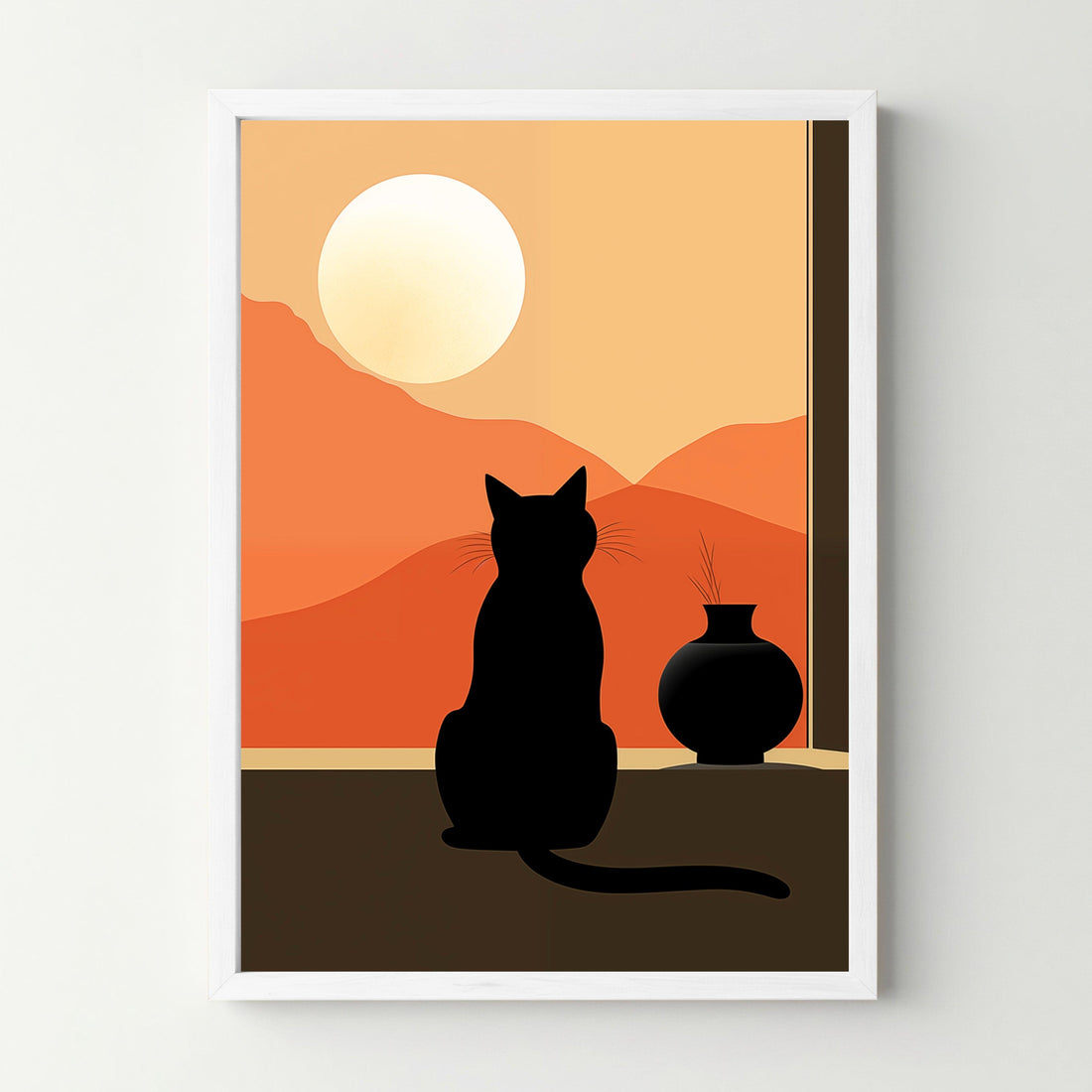 Affiche Cat Sunset - cestfrancais.fr