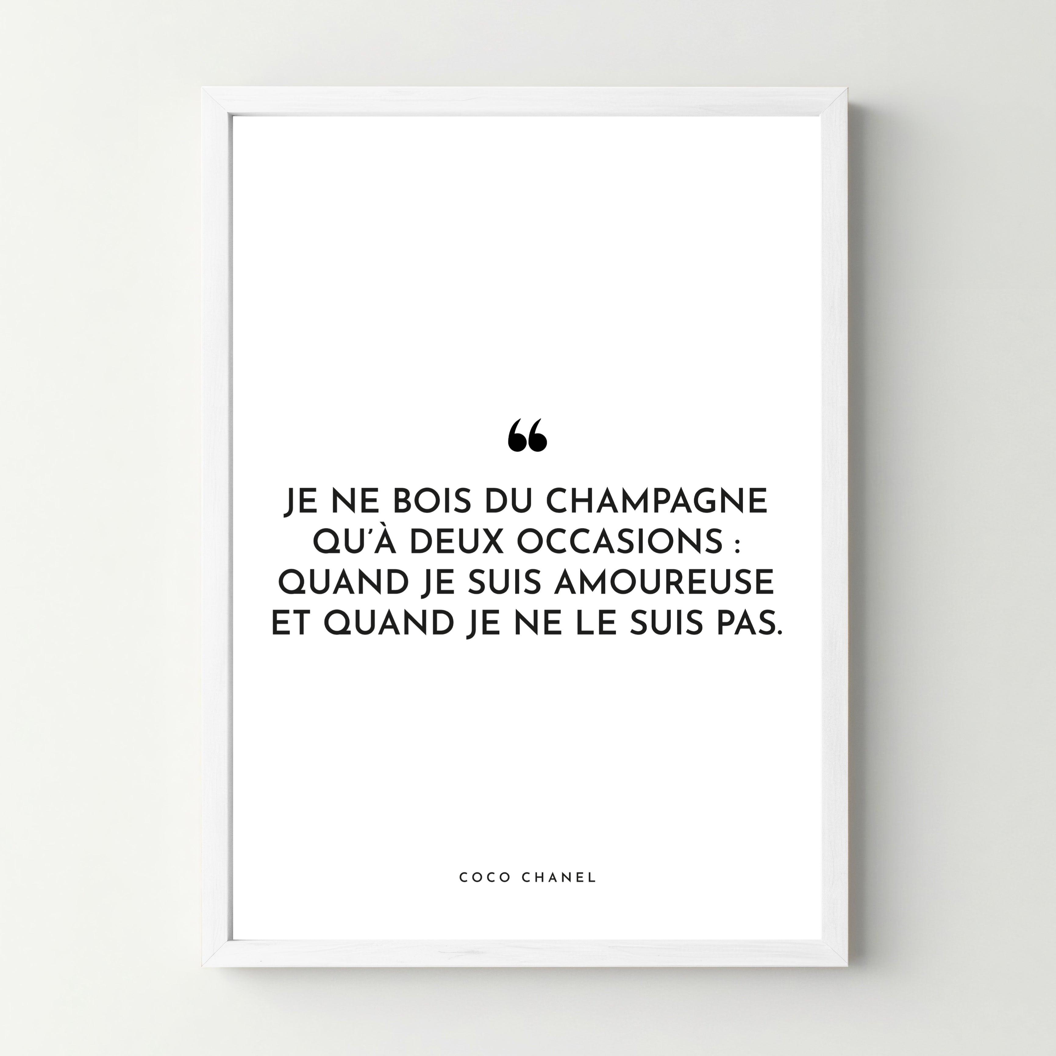 Affiche citation Coco Chanel - cestfrancais.fr