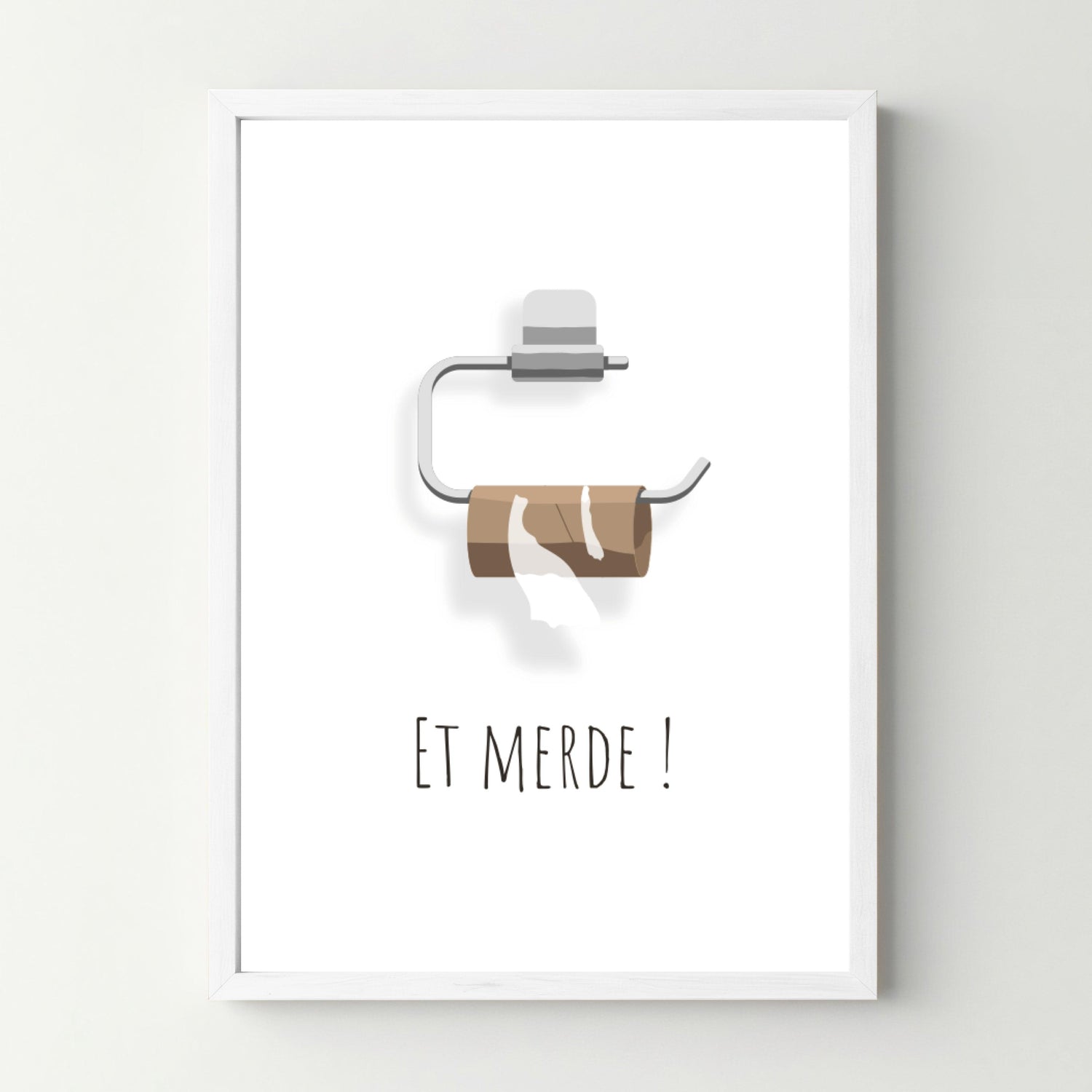 Affiche WC humour &quot;Et Merde !&quot; - cestfrancais.fr