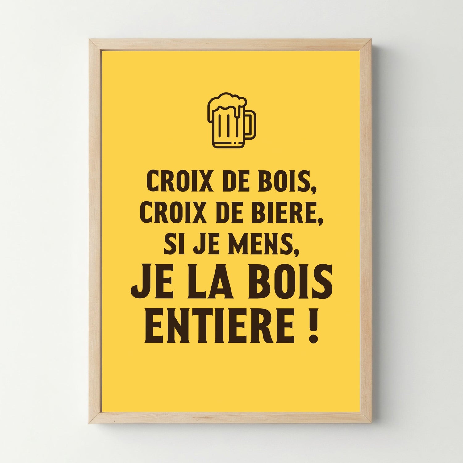 Affiche citation &quot;Croix de bière&quot; - cestfrancais.fr