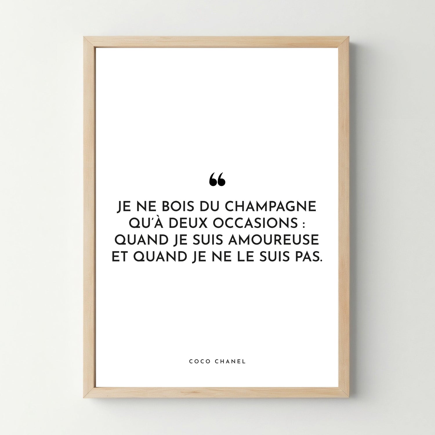 Affiche citation Coco Chanel - cestfrancais.fr