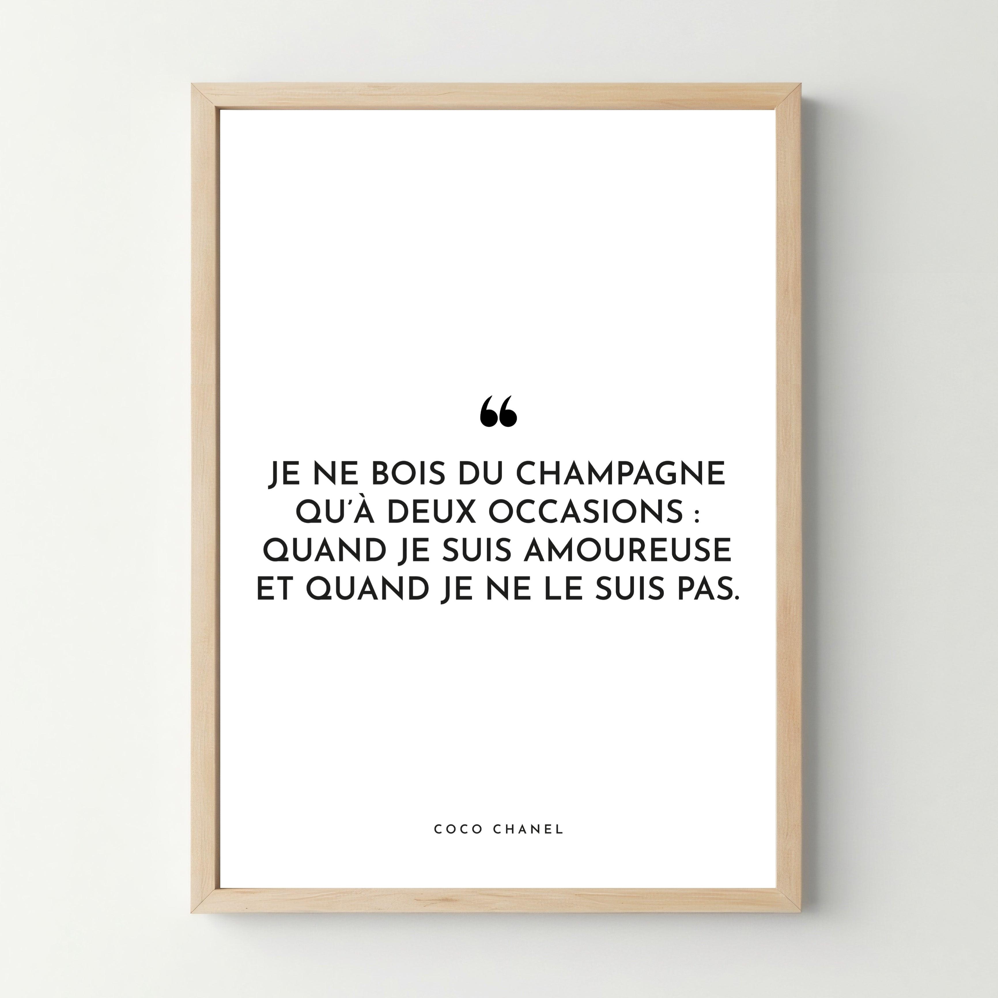 Affiche citation Coco Chanel - cestfrancais.fr