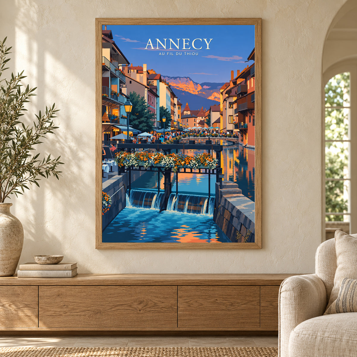 Affiche Annecy – Au fil du Thiou — mise en situation