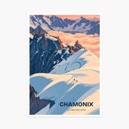 Affiche Chamonix – Au cœur des Alpes — sans cadre