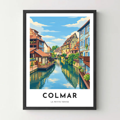 Affiche Colmar – La Petite Venise — cadre noir