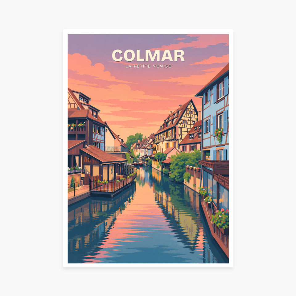 Affiche Colmar – La Petite Venise au couchant — sans cadre