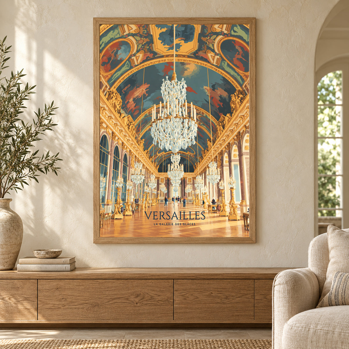 Affiche Versailles – La Galerie des Glaces — mise en situation