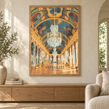 Affiche Versailles – La Galerie des Glaces — mise en situation