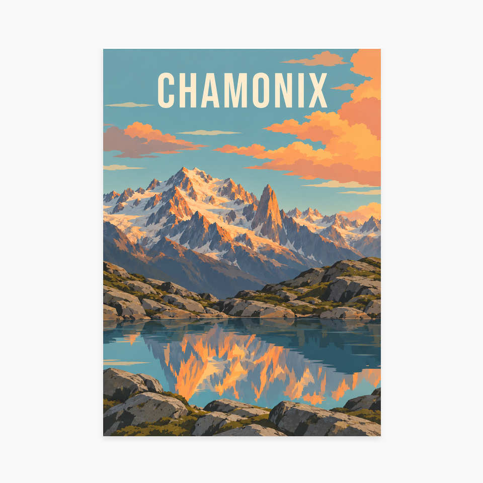 Affiche chamonix – sans cadre