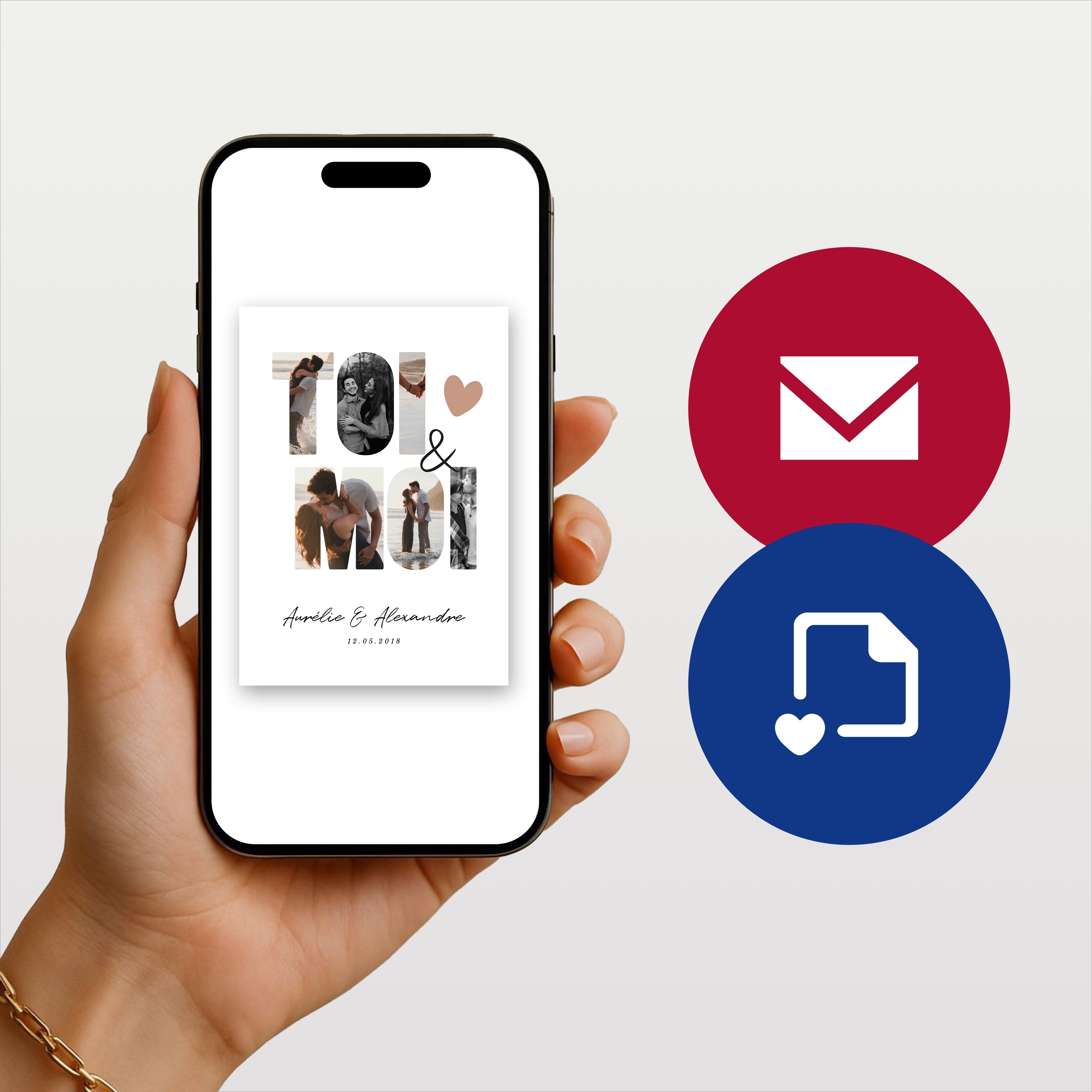 Option : Fichier numérique PDF / PNG HD dans votre boîte mail après achat