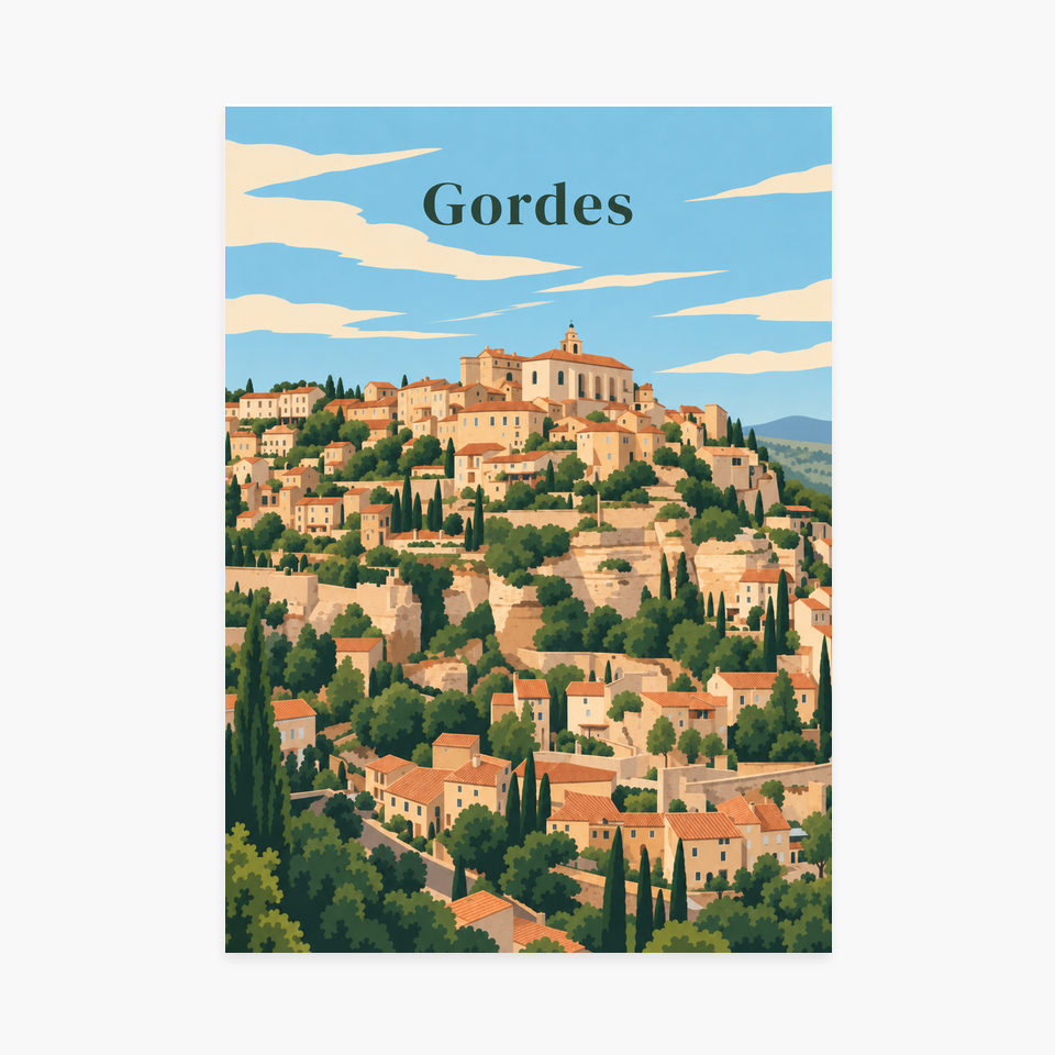 Affiche Gordes – sans cadre