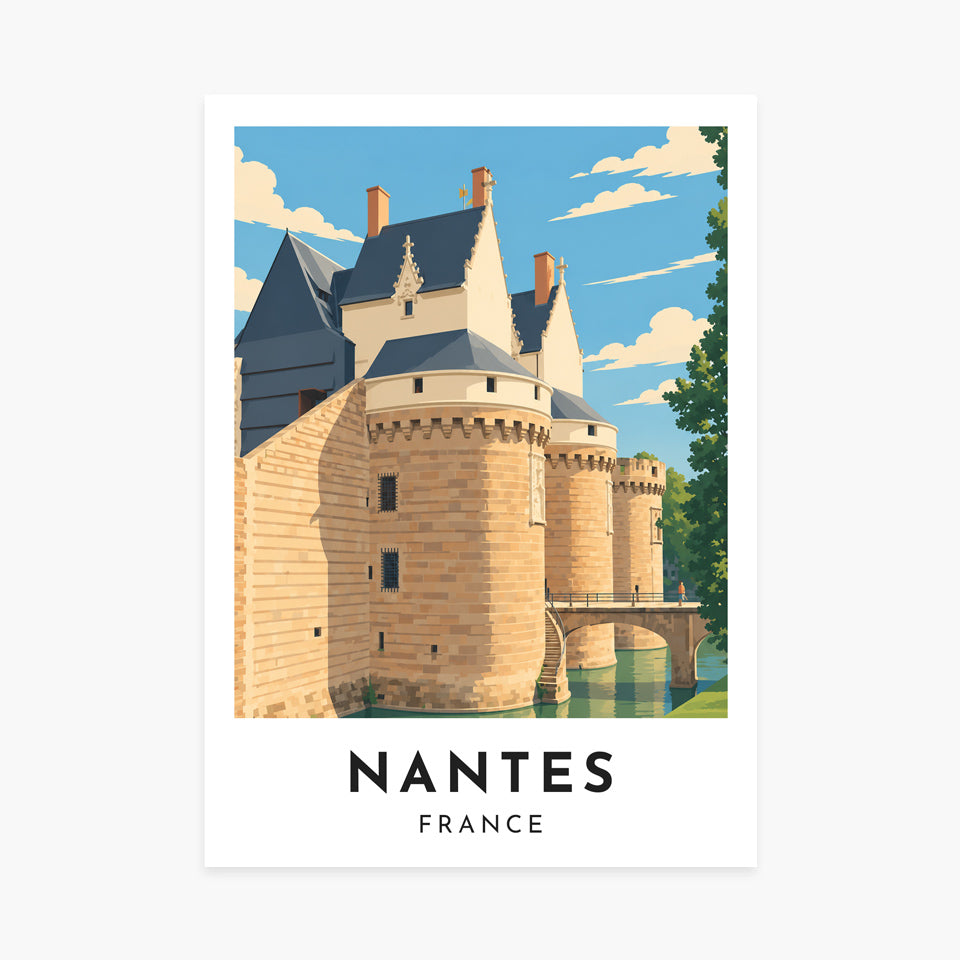 Affiche Nantes – Le château des ducs de Bretagne – sans cadre