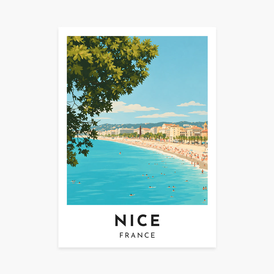 Affiche Nice – La baie des Anges – sans cadre