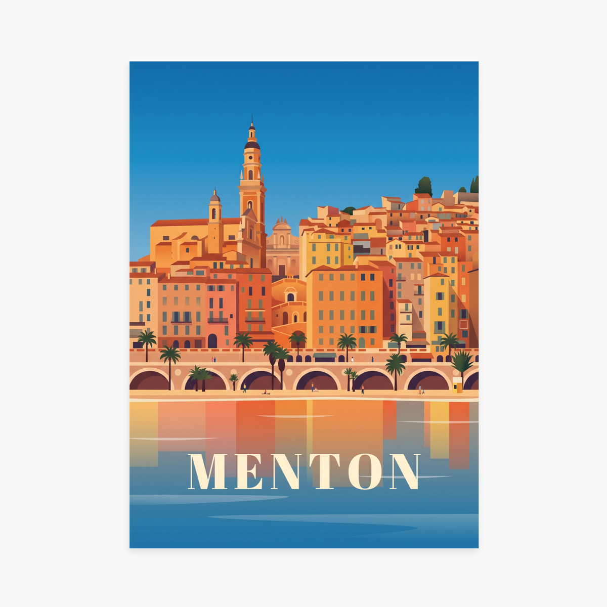 Affiche Menton – sans cadre