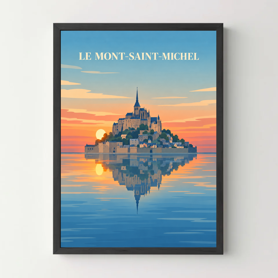 Affiche Mont-Saint-Michel – cadre noir