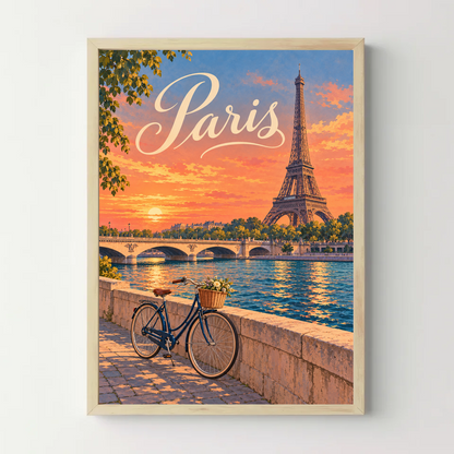 paris-ciel-corail — cadre bois