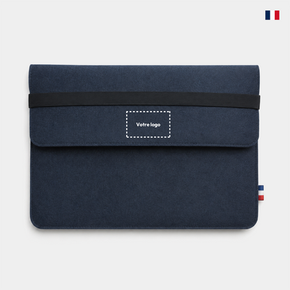 Pochette pour ordinateur personnalisable - Feutrine recyclée éco-responsable