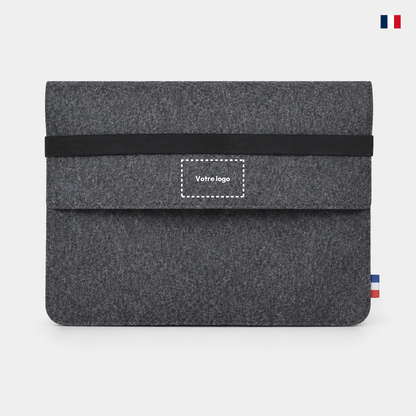 Pochette pour ordinateur personnalisable - Feutrine recyclée éco-responsable