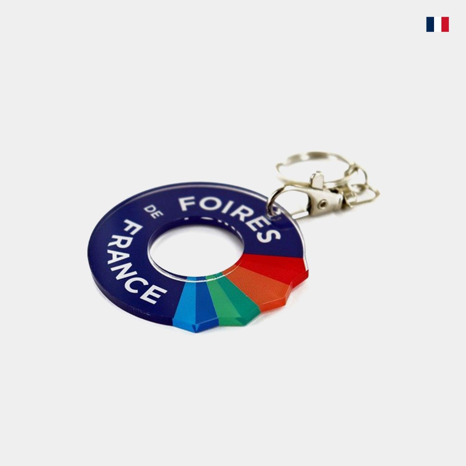 Porte-clé plexiglass personnalisé - cestfrancais.fr