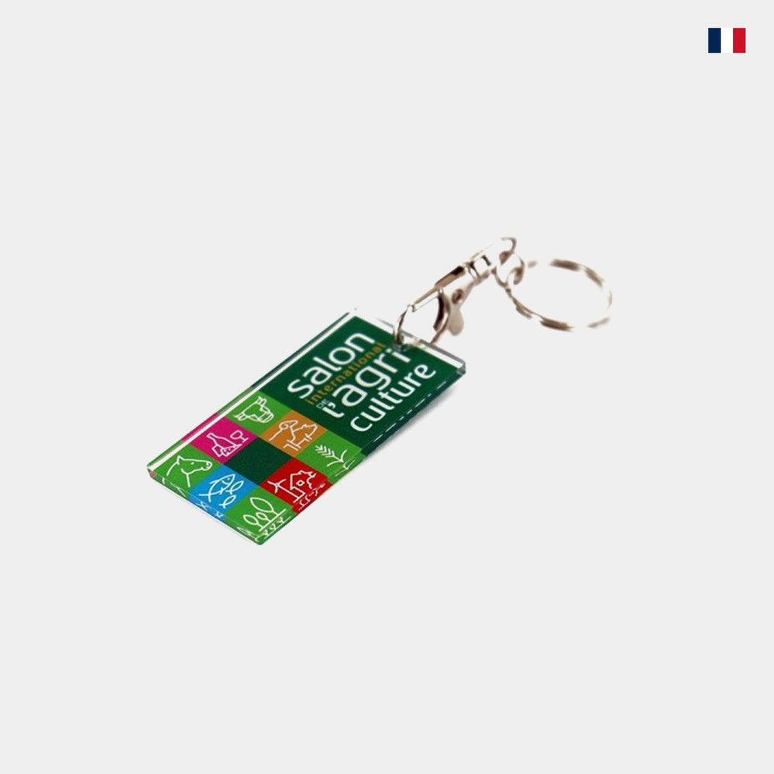 Porte-clé plexiglass personnalisé - cestfrancais.fr