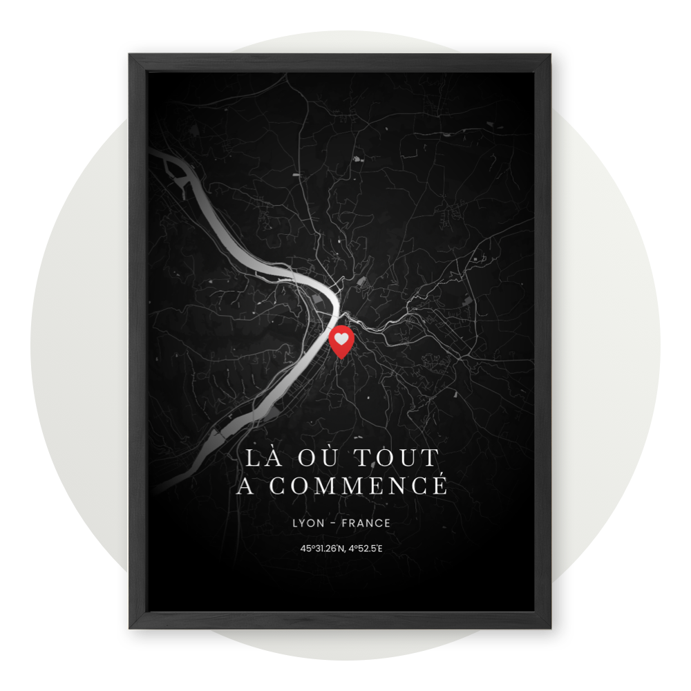Affiches cartes de ville personnalisées