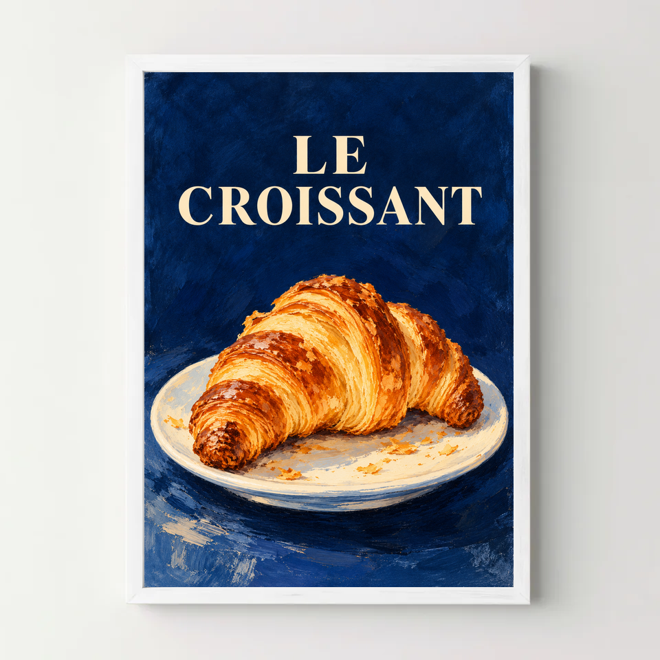 Affiche Le Croissant — cadre blanc