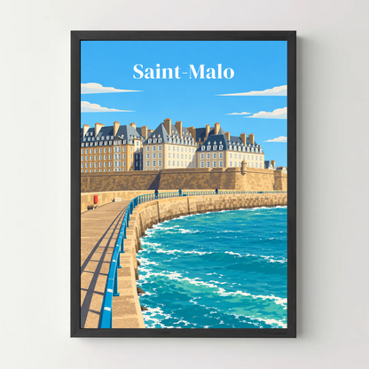 Affiche Saint-Malo – cadre noir