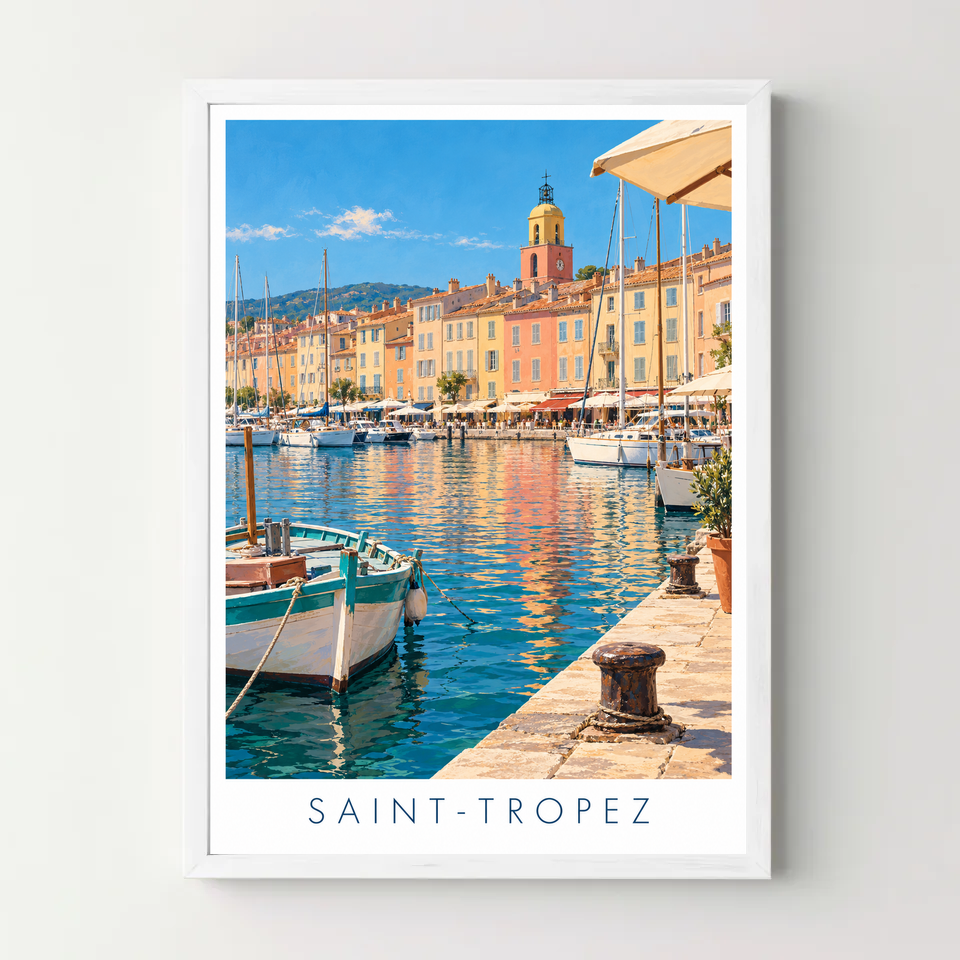 saint-tropez-port-lumiere — cadre blanc