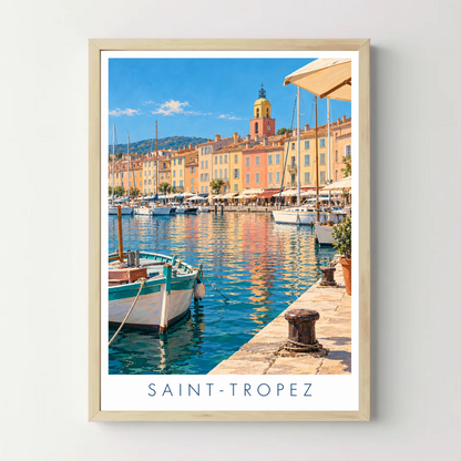 saint-tropez-port-lumiere — cadre bois