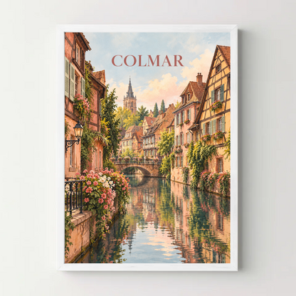 Affiche Colmar – Petite Venise — cadre blanc