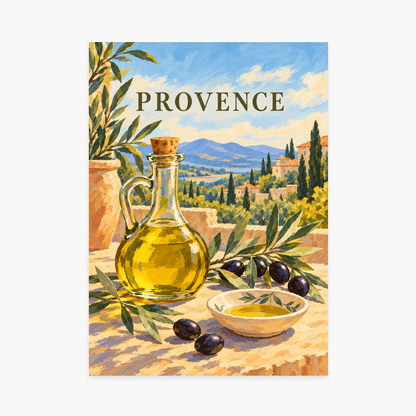 Affiche Provence – Huile d’olive — sans cadre
